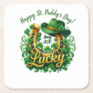 Customizable St. Patrick's Day スクエアペーパーコースター