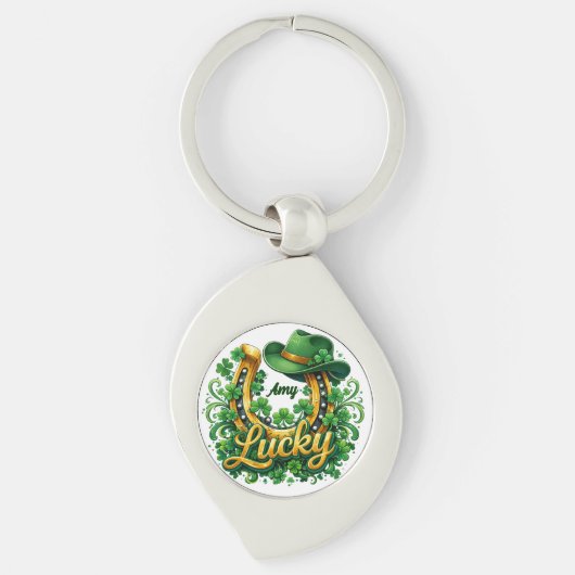 customizable St. Patrick's day party キーホルダー (正面)