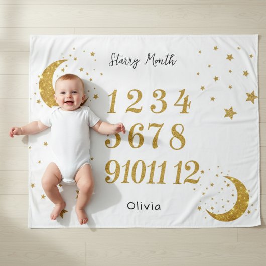 Customizable Starry Month Milestone Tapestry  タペストリー