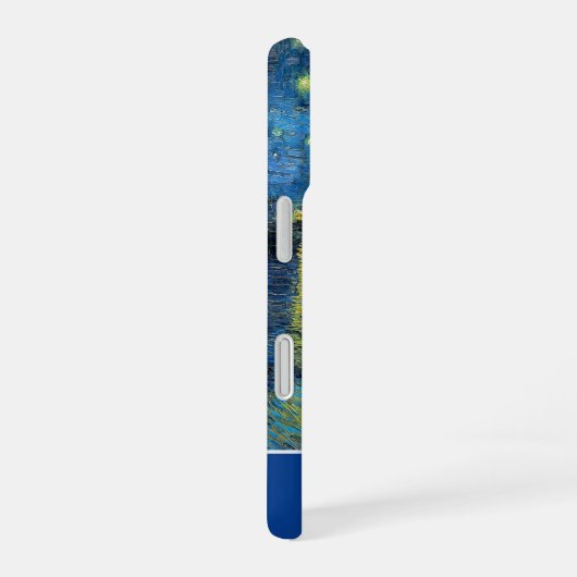 Customizable Starry Night Over the Rhone, Van Gogh iPhone 16ケース (右側面)