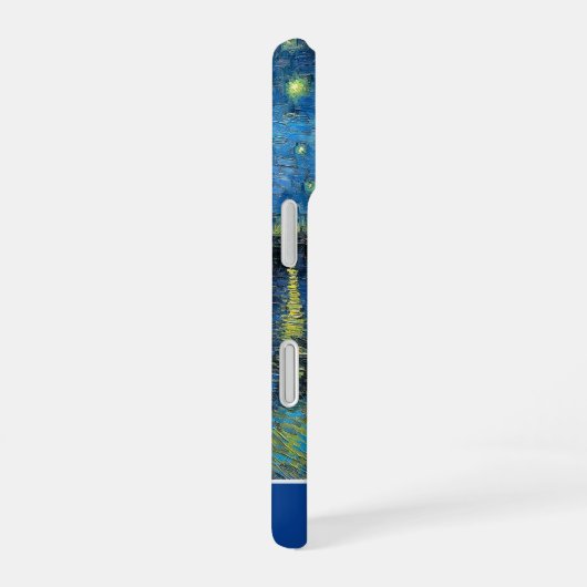Customizable Starry Night Over the Rhone, Van Gogh iPhone 16ケース (右側面)