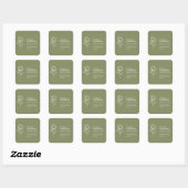Customizable stickers –Flowers or skincare スクエアシール (シート)
