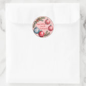 Customizable Stickers for Holiday Packages  ラウンドシール (バッグ)