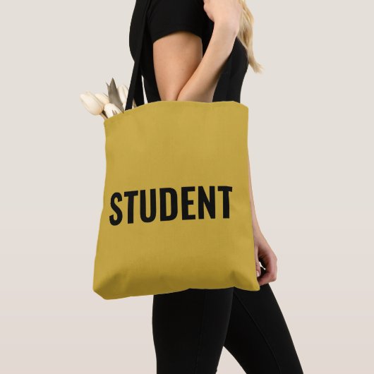 Customizable STUDENT Text Statement トートバッグ (クローズアップ)