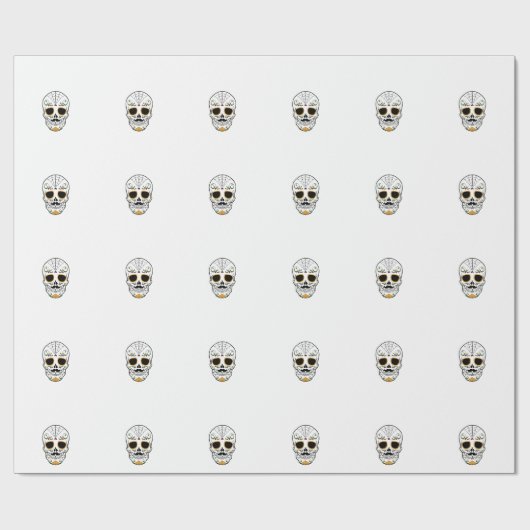 Customizable Sugar Skull ラッピングペーパー (フラット)