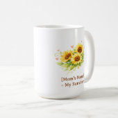 Customizable Sunflower Heart Mother’s Day Mug コーヒーマグカップ (正面右)
