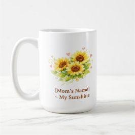 Customizable Sunflower Heart Mother’s Day Mug コーヒーマグカップ