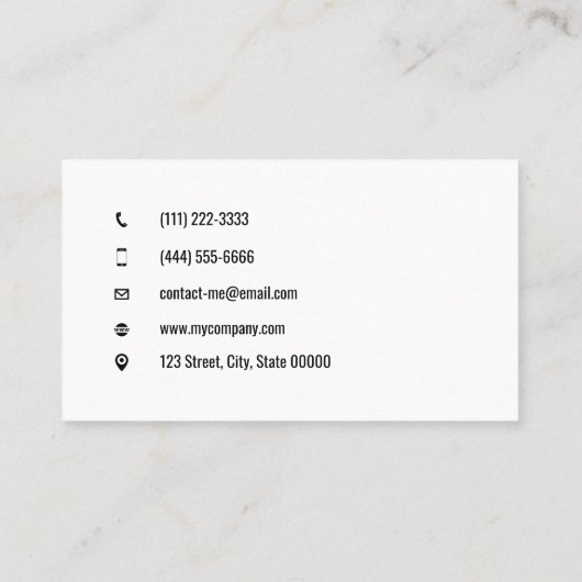 Customizable sunshine whimsical 名刺 (裏面)