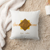 Customizable Sweet Home Throw Pillow – Est. xx クッション (ブランケット)