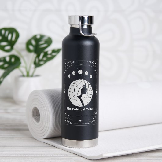 Customizable Tarot Feminist Moon Goddess Political ウォーターボトル (ヨガ (回転後))