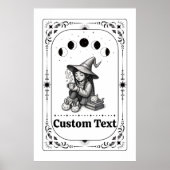 Customizable Tarot Whimsy Zodiac Celestial Witch ポスター (正面)