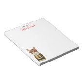 Customizable Teacher Notepad – Marty the Cat  ノートパッド (アングル)