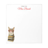 Customizable Teacher Notepad – Marty the Cat  ノートパッド (正面)