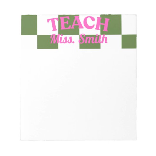 Customizable Teacher Post-it ノートパッド (正面)