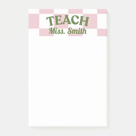 Customizable Teacher Post-it ポストイット (正面)