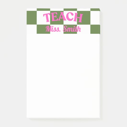 Customizable Teacher Post-it ポストイット (正面)