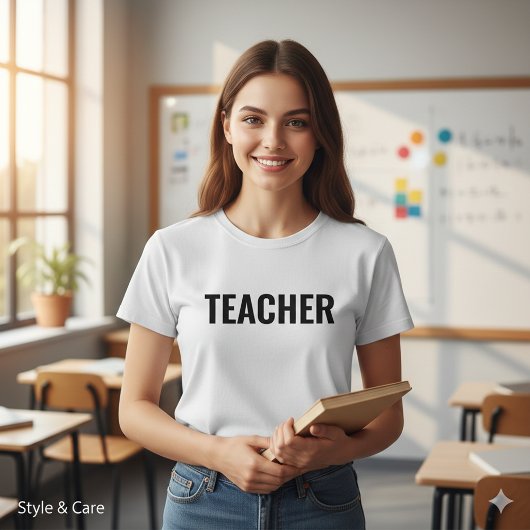 Customizable Teacher Text Statement T-Shirt forMen Tシャツ