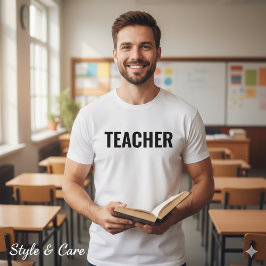 Customizable Teacher Text Statement T-Shirt forMen Tシャツ