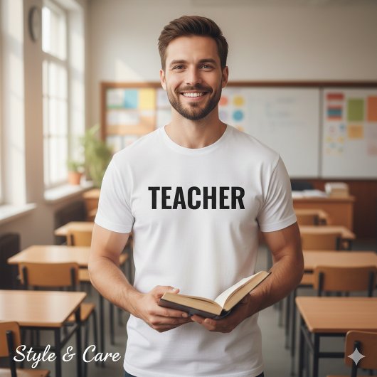 Customizable Teacher Text Statement T-Shirt forMen Tシャツ