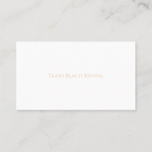 Customizable Texas beach rental business card 名刺 (裏面)