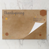 Customizable Text Thanksgiving Tear-off Placemats ペーパーパッド (折り畳み)