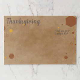 Customizable Text Thanksgiving Tear-off Placemats ペーパーパッド