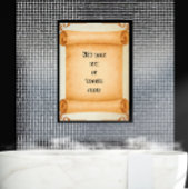 Customizable Text Victorian Vintage Scroll Poster ポスター