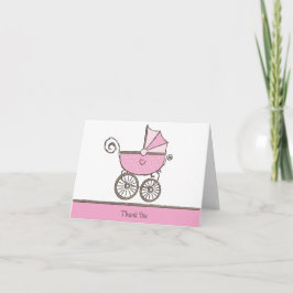 Customizable Thank you - Baby Girl サンキューカード