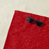 Customizable Tomato Red Noise Beach Towel ビーチタオル (インサイチュ)