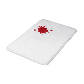 Customizable Tomato Red Splash Bath Mat バスマット (アングル)
