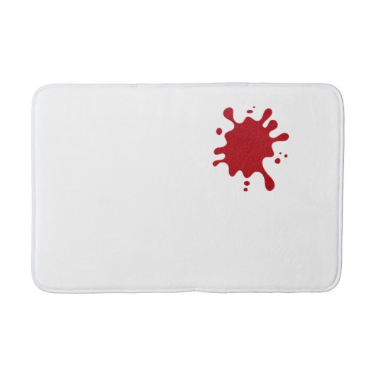 Customizable Tomato Red Splash Bath Mat バスマット (正面)