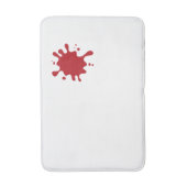 Customizable Tomato Red Splash Bath Mat バスマット (正面縦)