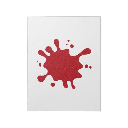 Customizable Tomato Red Splash Notepad ノートパッド (回転)