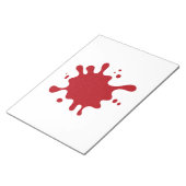 Customizable Tomato Red Splash Notepad ノートパッド (アングル)