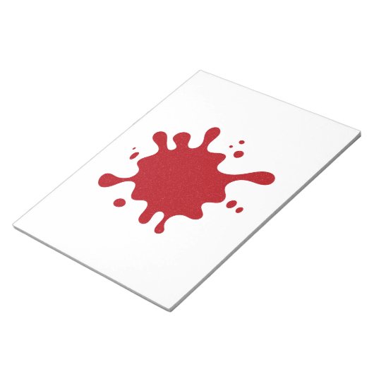 Customizable Tomato Red Splash Notepad ノートパッド (アングル)