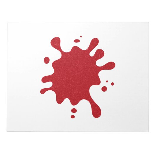 Customizable Tomato Red Splash Notepad ノートパッド (正面)
