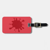 Customizable Tomato Red Splatter Luggage Tag ラゲッジタグ (正面横)