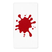 Customizable Tomato Red Splatter Shipping Labels ラベル (正面)