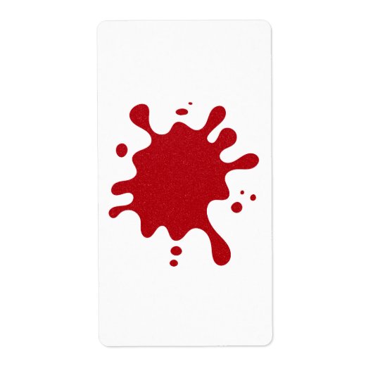 Customizable Tomato Red Splatter Shipping Labels ラベル (正面)