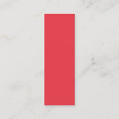 Customizable Tomato Red Split Mini Calling Card コーリングカード (裏面)