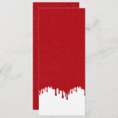 Customizable Tomato Red & White Drip Flat Card (正面/裏面)