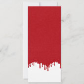 Customizable Tomato Red & White Drip Flat Card (正面)