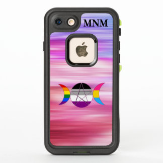 Customizable Triple Moon Goddess Pentacle Rainbow 