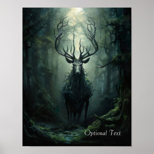 Customizable Twisted Forest Deer Poster ポスター (正面)