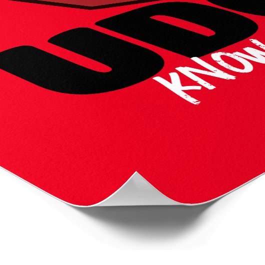 Customizable Udon know who i am ポスター (角)