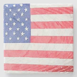 Customizable USA American Flag Marble Coaster Set  ストーンコースター