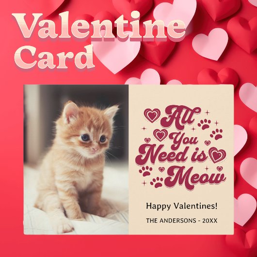 Customizable Valentine Photo Card Holiday Card シーズンカード