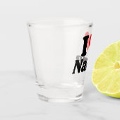 Customizable Valentines Day I love Heart Custom ショットグラス (左)