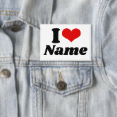 Customizable Valentines Day I love Heart Custom 缶バッジ (インサイチュ)