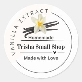 Customizable Vanilla Extract Label  Personalized  ラウンドシール